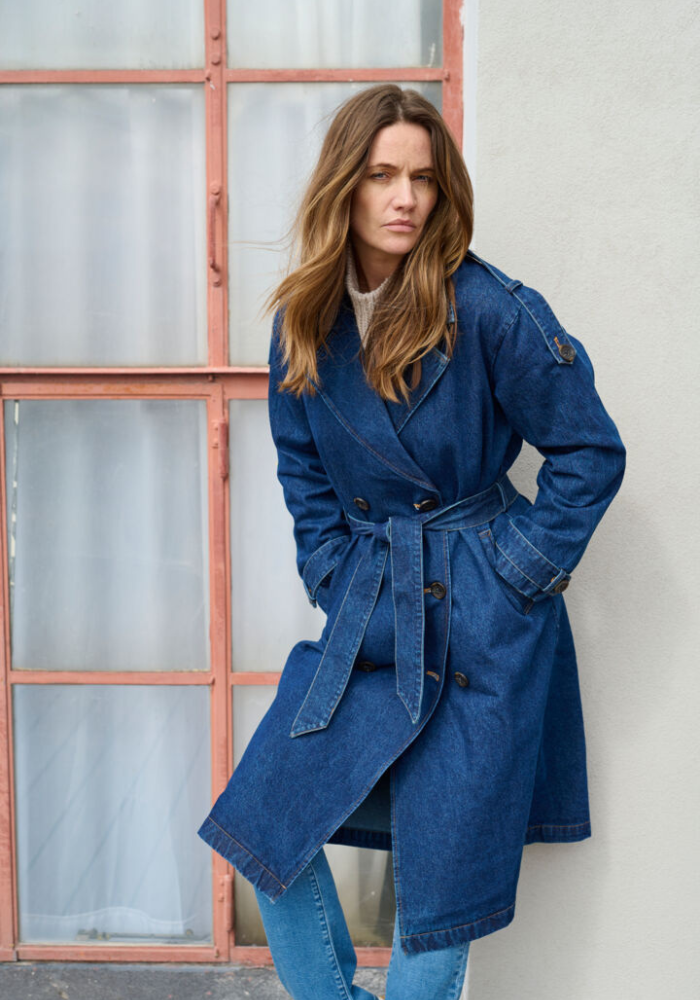 The Hillary Denim Trenchcoat – Plum Boutique