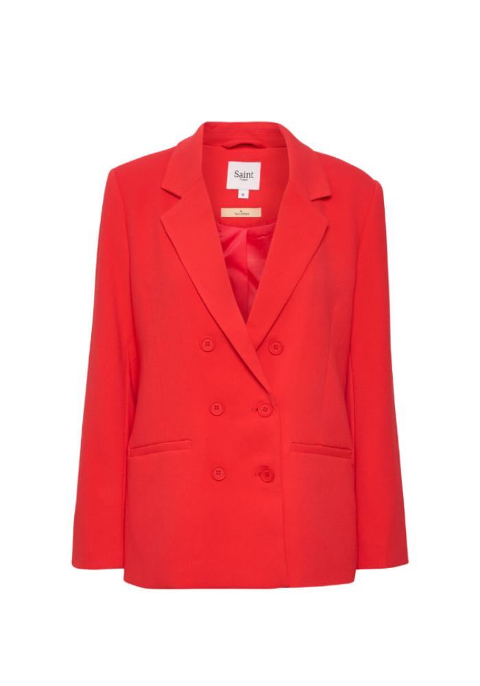 Saint Tropez Torry double Breasted Blazer - Red