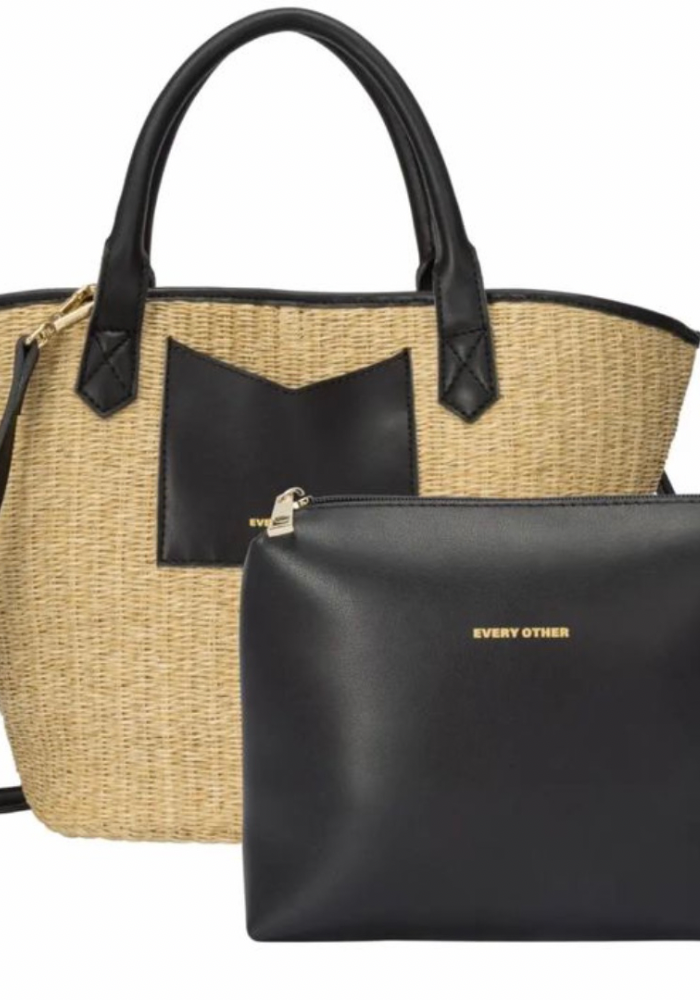 Large Twin Strap Raffia Tote by Every Other