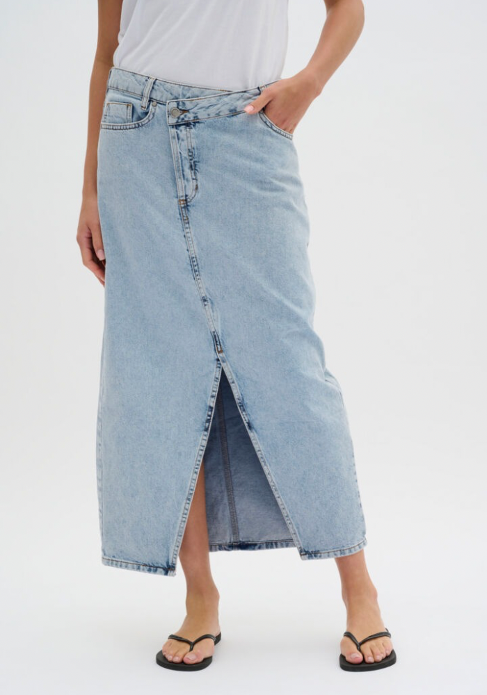 The Louis Wrap Denim Skirt