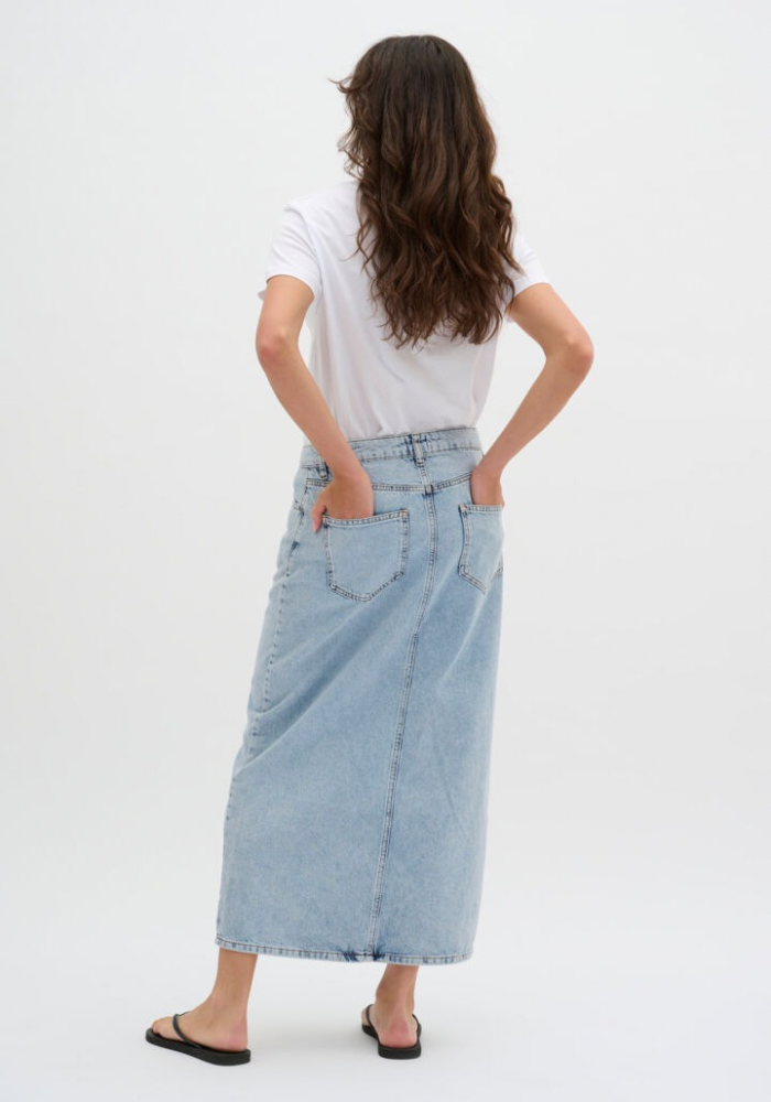 The Louis Wrap Denim Skirt