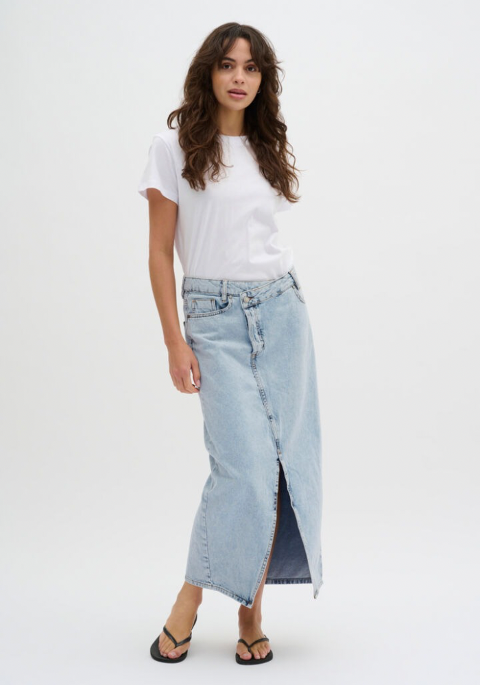 The Louis Wrap Denim Skirt