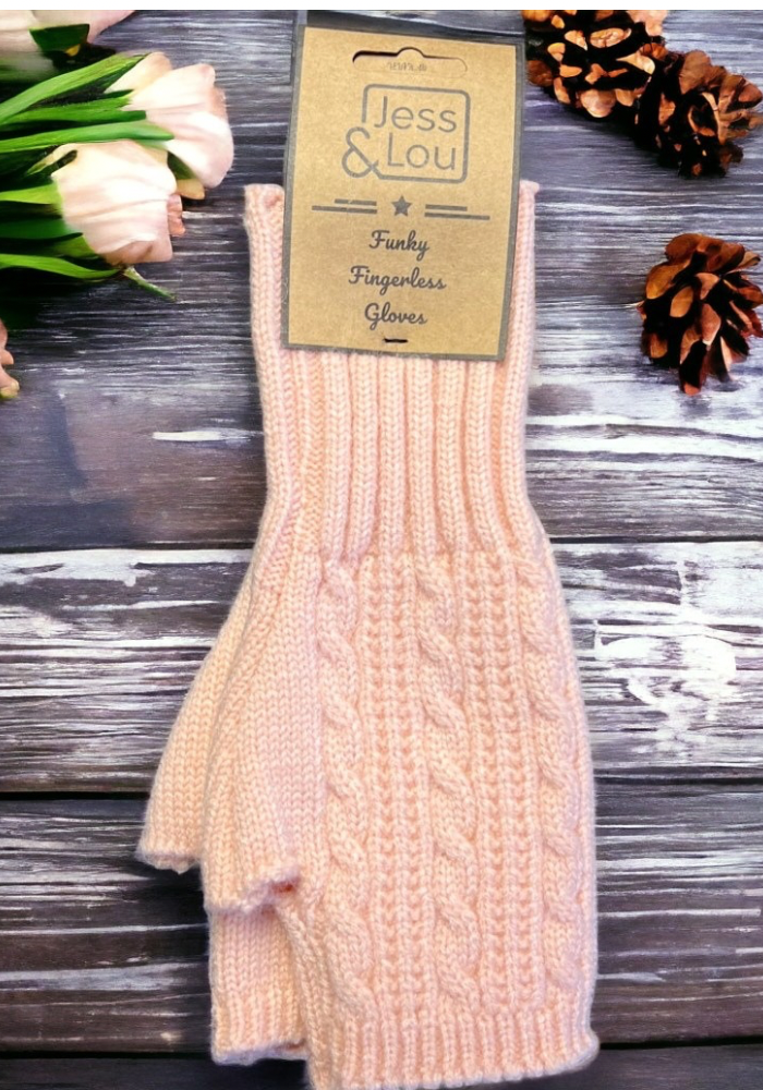 Cable Knit Fingerless Gloves