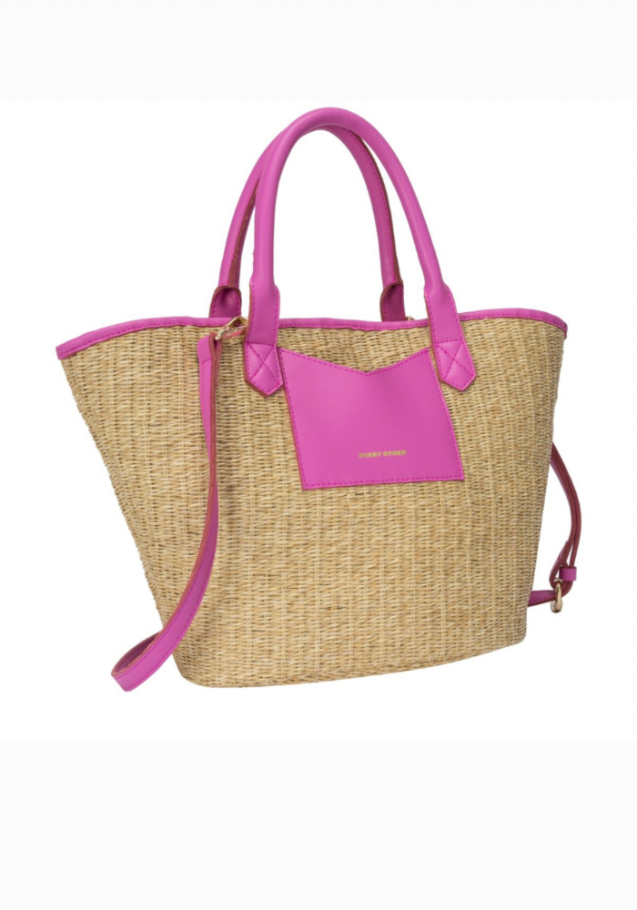 Large Twin Strap Raffia Tote by Every Other