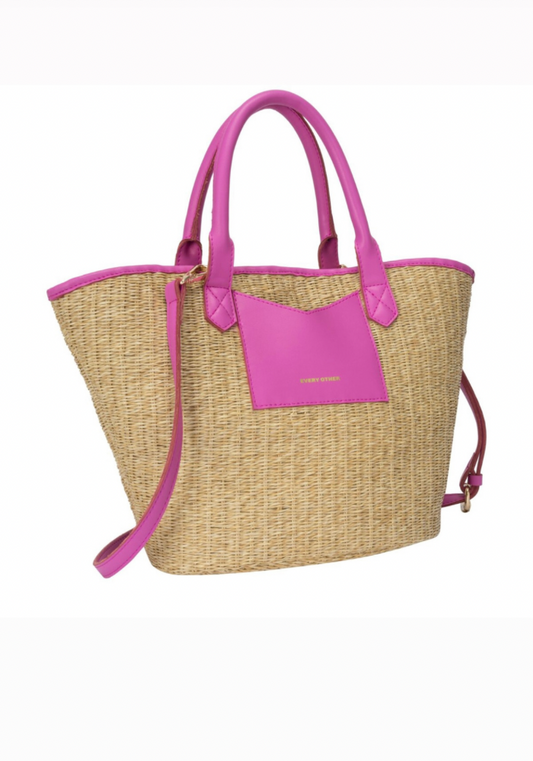 Large Twin Strap Raffia Tote by Every Other