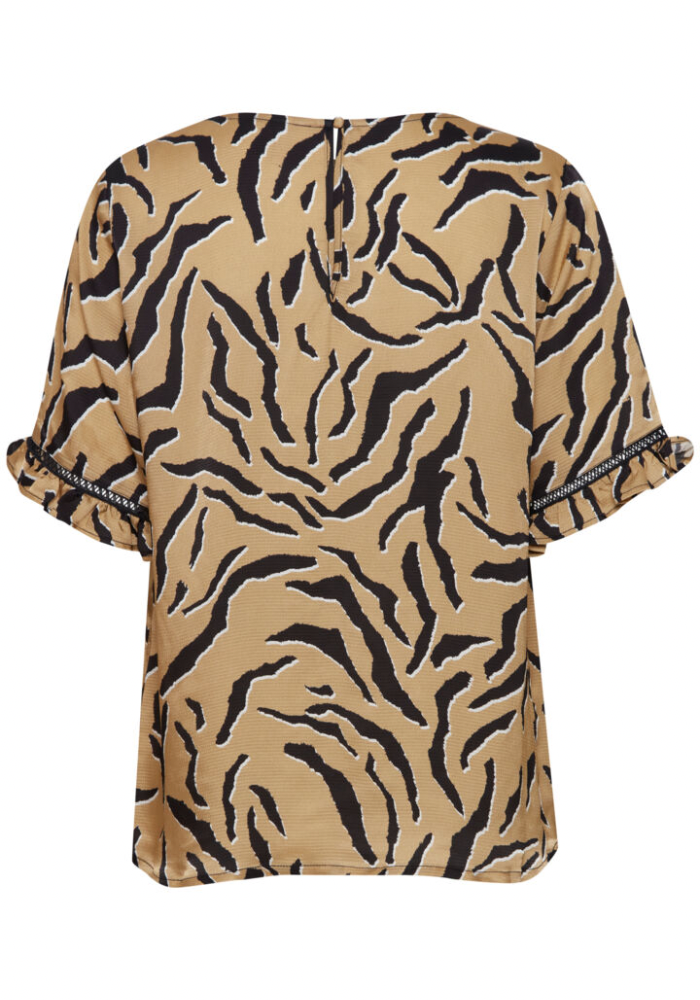 Pulz Alisa Blouse - Brown Animal Print