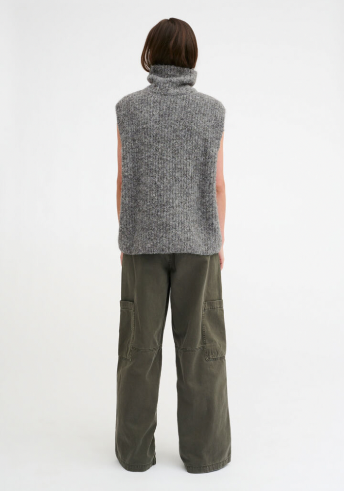 Meena Knit Vest - Iron Grey Melange