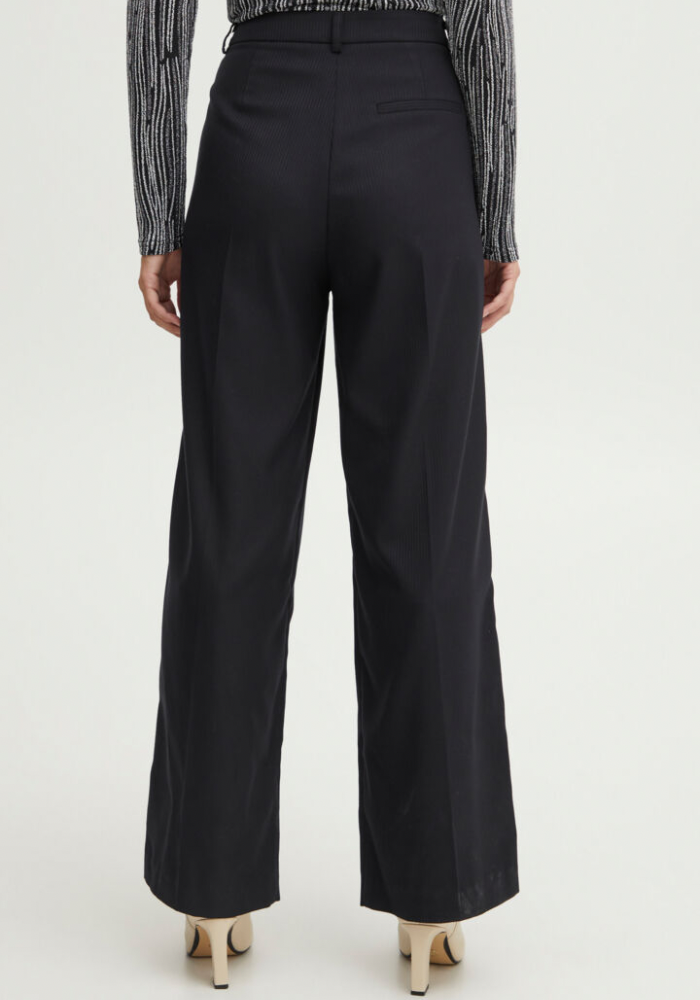 Lizet HW Wide Leg Trousers - Black Beauty