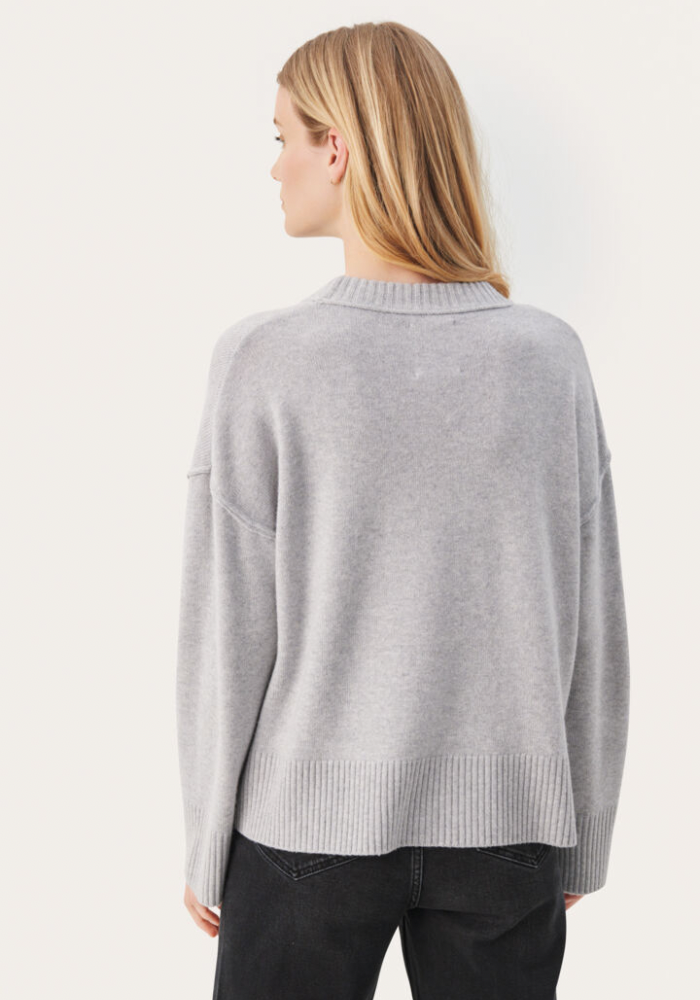 Charlene Knit - Light Grey Melange