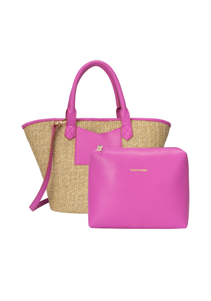 Large Twin Strap Raffia Tote by Every Other